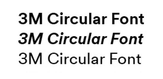 Official font shown in standard, bold and italic formatting.
